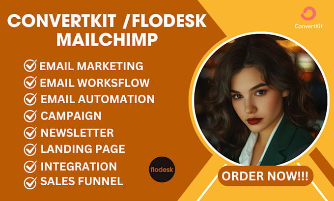 Gig Preview - Setup your email template newsletter mailchimp convertkit flodesk campaign