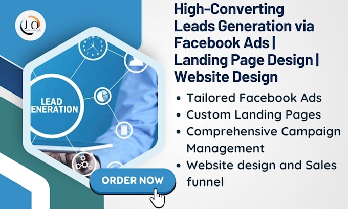 Gig Preview - Generate high converting leads via facebook ads landing page website design