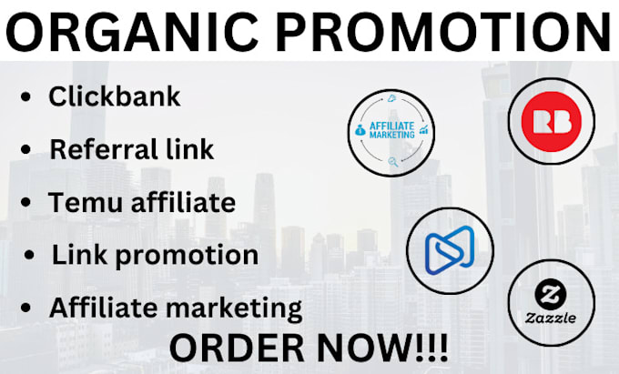 Gig Preview - Promote your affiliate referral link, clickbank, temu link promotion, crypto