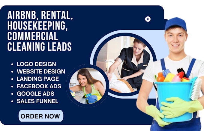 Gig Preview - Generate airbnb, rental, house keeping, commercial cleaning leads