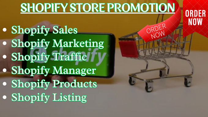 Gig Preview - Promote shopify store, ecommerce dropshipping marketing, to boost shopify sales