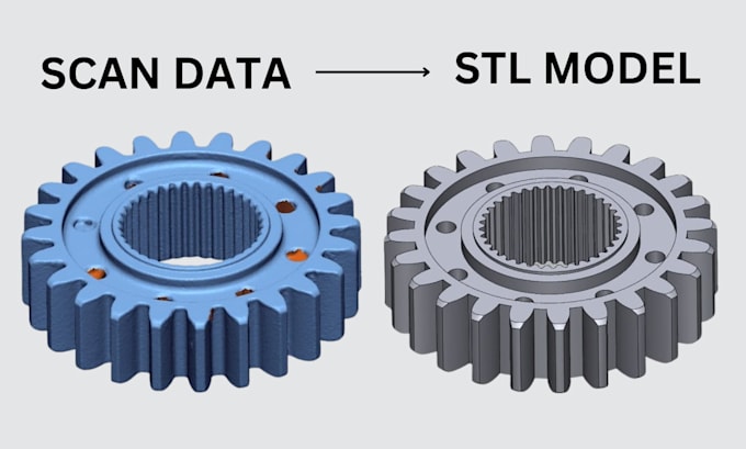 Gig Preview - Clean 3d scan to cad model stl fix mesh reverse engineering for 3d printing