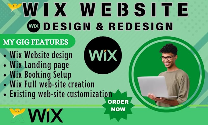 Gig Preview - Create wix website design or wix website redesign or wix website development