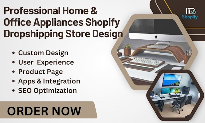 Gig Preview - Design home and office appliances shopify dropshipping store appliance website