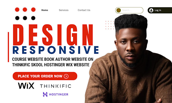 Gig Preview - Design modern wix landing page website redesign on hostinger google sites wix