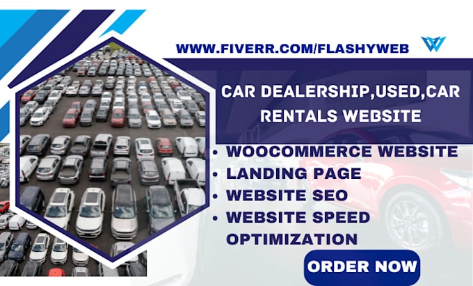 Gig Preview - Make responsive online car dealership website used cars car rentals website