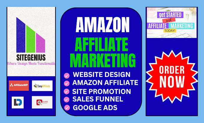 Bestseller - design amazon autopilot affiliate marketing clickbank sale funnel passive income