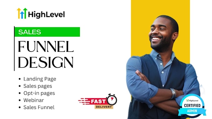 Gig Preview - Gohighlevel sales funnel design gohighlevel funnel landing client portal saas