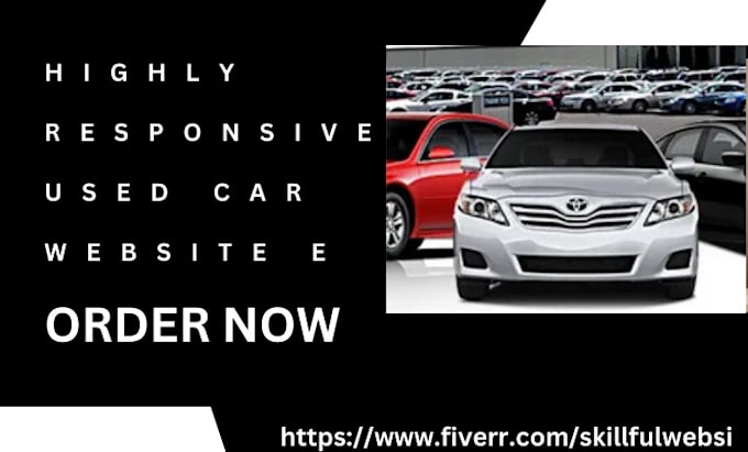 Gig Preview - Design used car website car dealership website car buyer car sales website