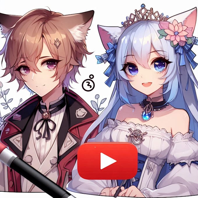 Gig Preview - Draw anime art style fanart character vtuber illustration anthro feral giftuber