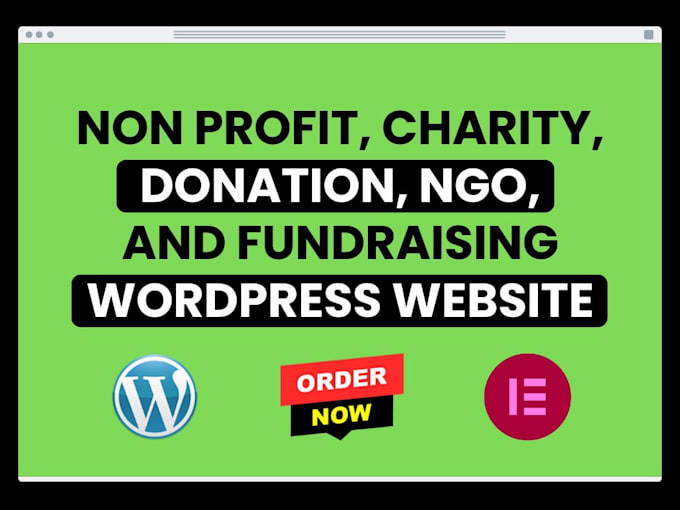 Gig Preview - Design nonprofit, charity, fundraising, ngo website with donation system