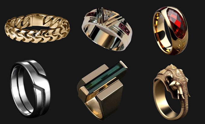 Gig Preview - Do 3d amazon rendering 3d minimal jewelry design for 3d printing