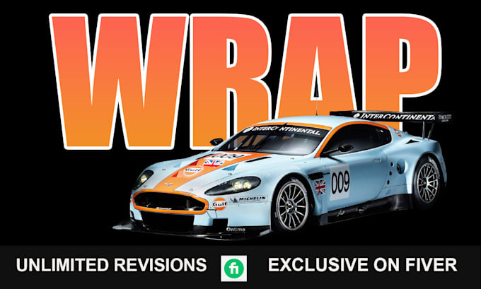 Gig Preview - Design livery, professional, stunting and unique racing car wrap