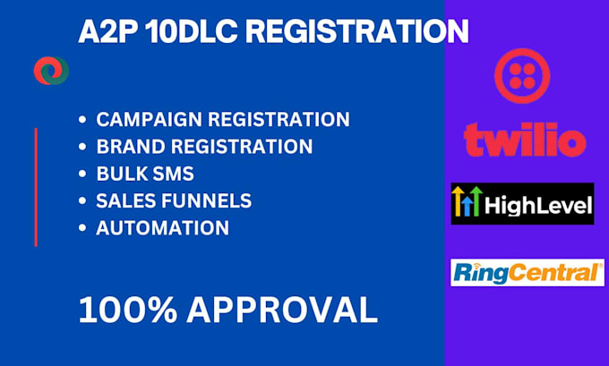 Bestseller - guarantee a2p 10dlc registration approval gohighlevel twilio reireply a2p 10dlc