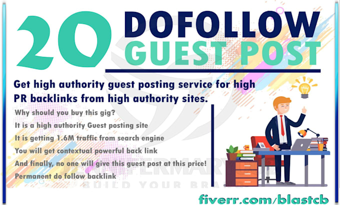 Bestseller - write SEO optimized article and publish 20 high da guest post with dofollow link