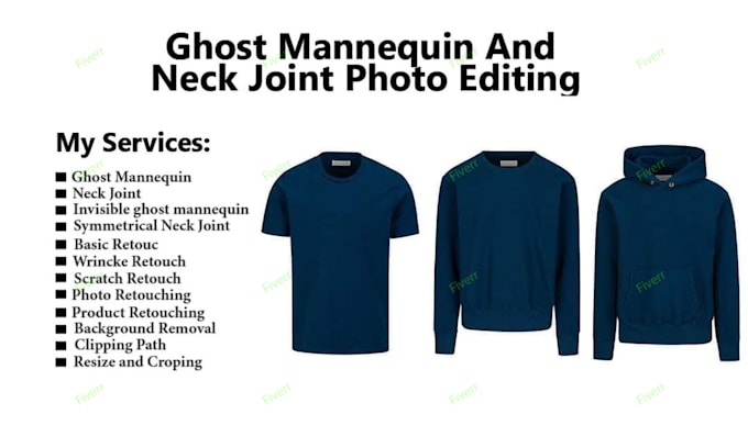 Gig Preview - Do ghost photo editing and neck join service