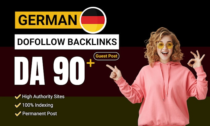 Gig Preview - Build premium dofollow, high da, german guest post backlinks