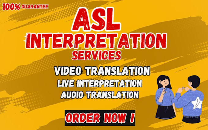 Gig Preview - Offer asl sign language video interpretation