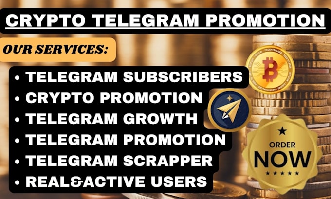 Gig Preview - Grow your crypto telegram, crypto promotion subscribers, twitter manager for nft