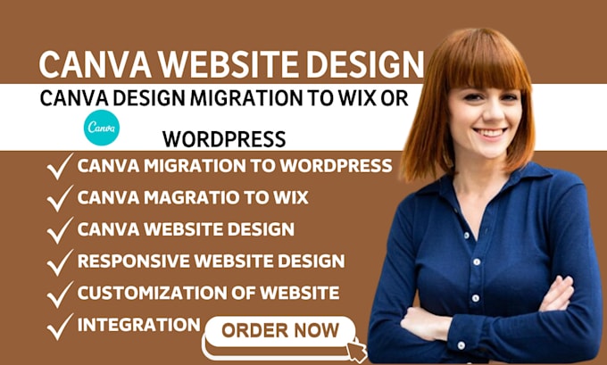 Gig Preview - Design responsive canva website, migrate canva website to wix or wordpress