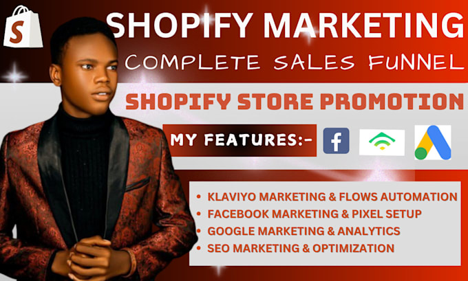 Gig Preview - Promote sales funnel, shopify marketing, shopify store manager for shopify sales