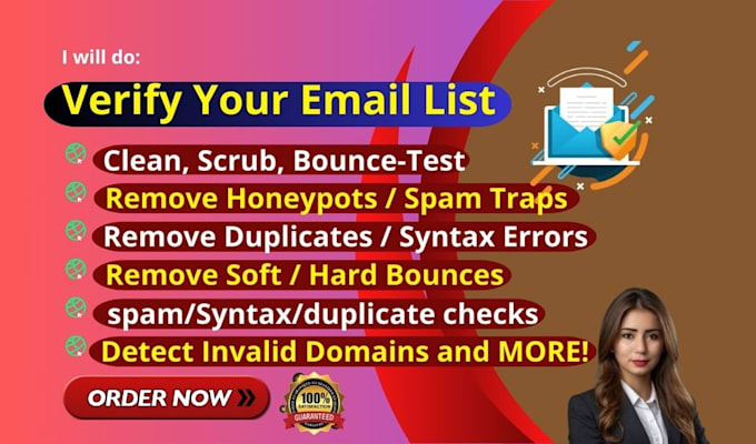 Gig Preview - Bulk email validation, email list cleaning, bounce testing for your email list