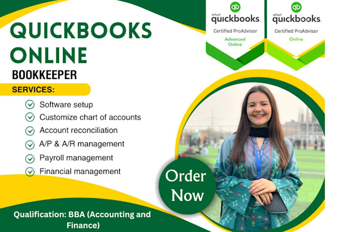 Gig Preview - Manage your accounting and bookkeeping with quickbooks online