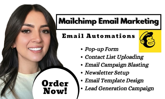 Gig Preview - Do mailchimp email marketing automation campaign  newsletter email template