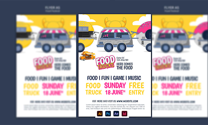 Gig Preview - Design stylish food truck wrap, or food van wrap design