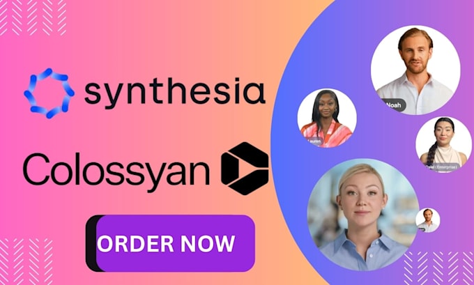 Gig Preview - Create a stunning synthesia ai spokesperson video, pictory, colossyan