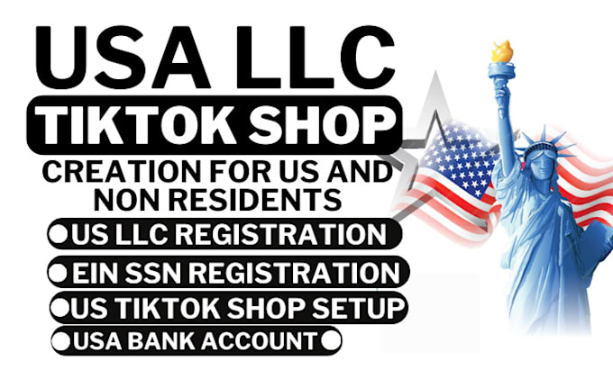 Gig Preview - Do USA llc tiktok shop for non US resident llc USA