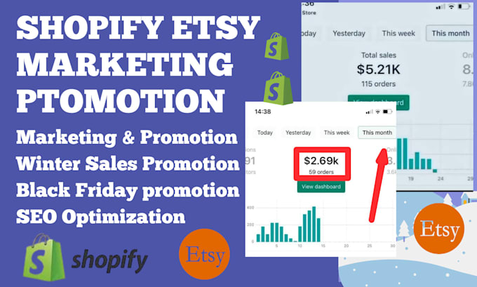 Gig Preview - Boost shopify etsy black friday promotion winter sales shopify promotion