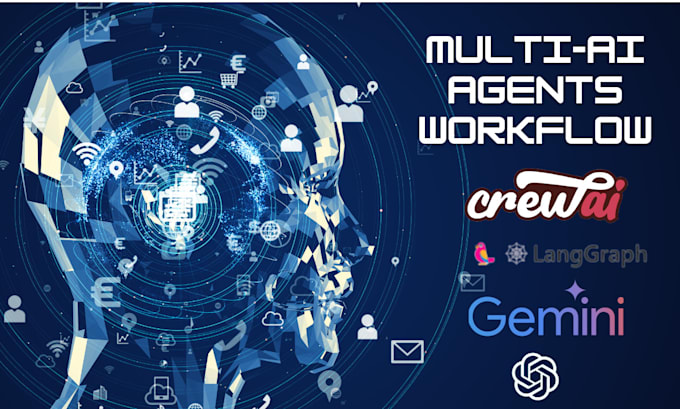 Gig Preview - Develop multi ai agents web apps and rag using crewai, langgraph and langchain