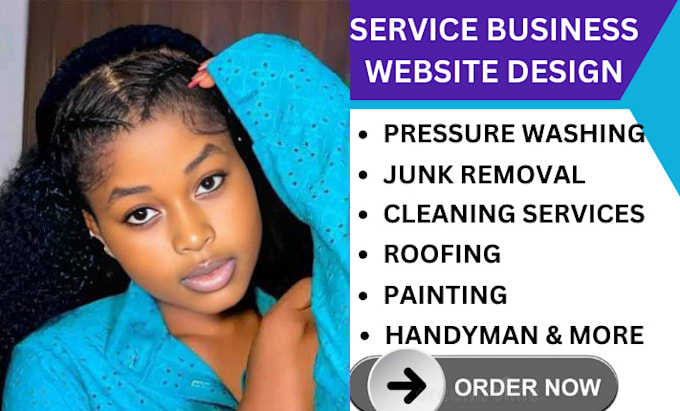 Gig Preview - Design handyman, junk, cleaning, painting, pressure washing service website