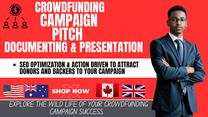 Gig Preview - Write, create your fundraising campaign pitch and video to engage your audience