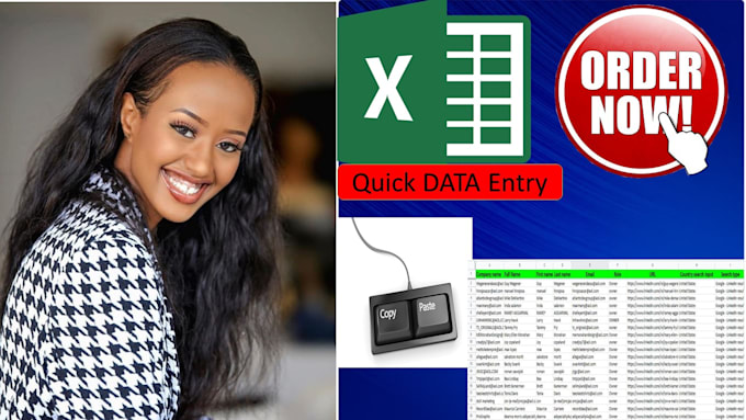 Gig Preview - Be a virtual assistant for data entry, typing, web research and copy paste