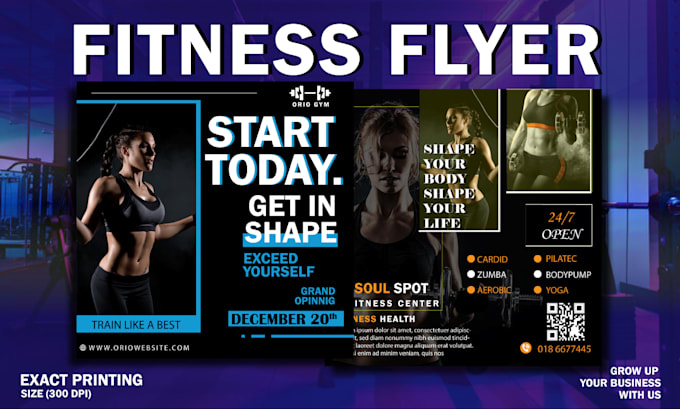 Bestseller - design fitness, gym, yoga, tennis, boxing, sports flyer and poster