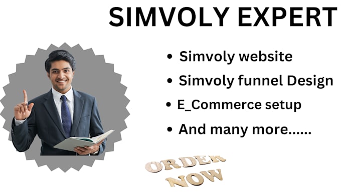 Gig Preview - Design simvoly website, simvoly funnel design, simvoly e commerce set up