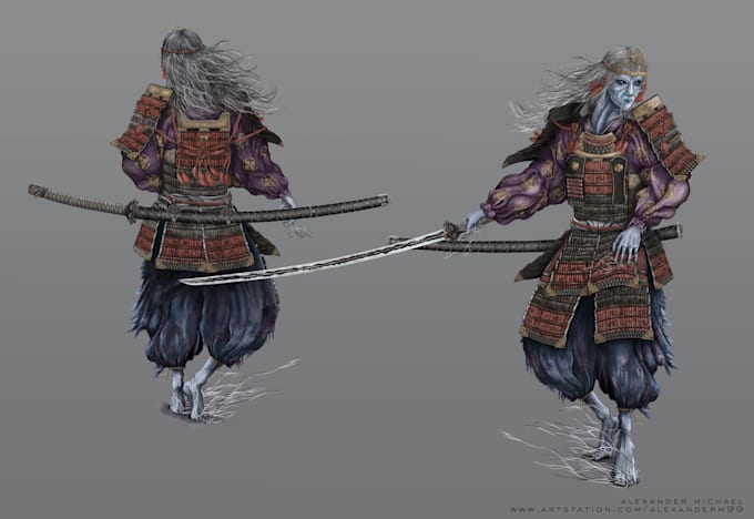 Gig Preview - Design samurai character design