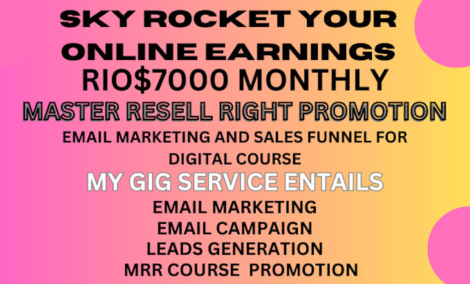 Bestseller - promote master resell right course affiliate link promotion passive income sales