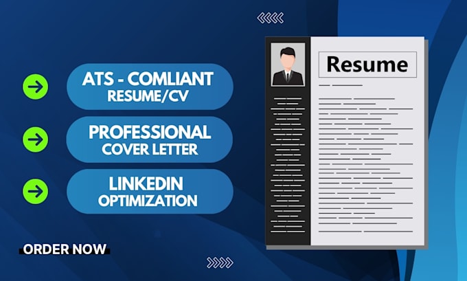 Gig Preview - Offer professional resume, CV, cover letter and linkedin profile