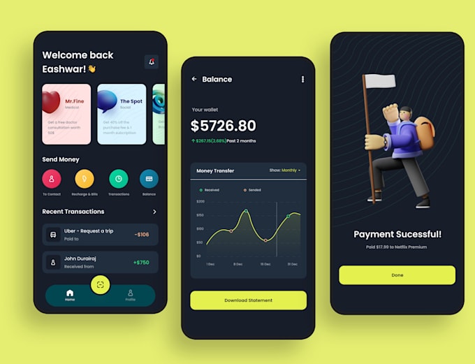 Gig Preview - Create fintech app, payment app, bank app, bnpl app, loan app, crypto wallet app