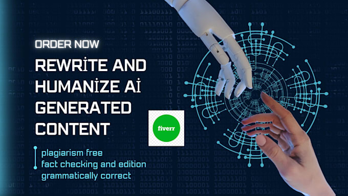 Gig Preview - Humanize and rewrite your ai content as a content editor