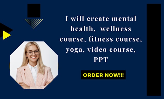 Bestseller - create mental health,  wellness course, fitness course, yoga, video course, PPT