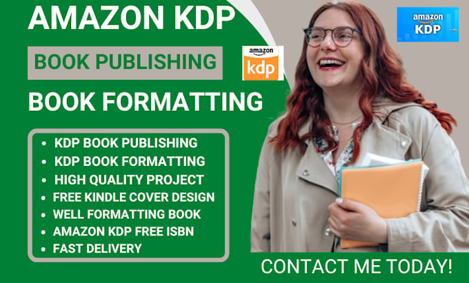 Gig Preview - Amazon kdp book publishing kindle direct paperback KDP format french manuscript