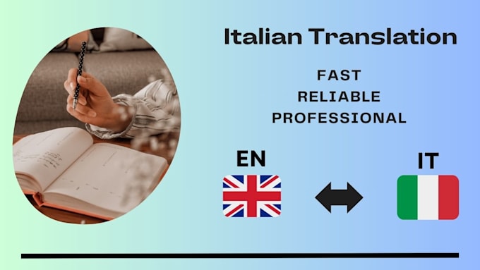 Gig Preview - Quickly translate any content into italian