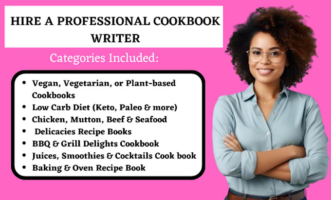 Gig Preview - Write recipes for cookbook recipe ebook for amazon design unique cookbook cover