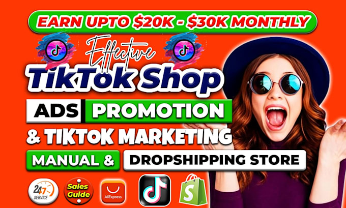 Gig Preview - Fix, setup tiktok shop, tiktok dropshipping shop or manage tiktok shop for sales