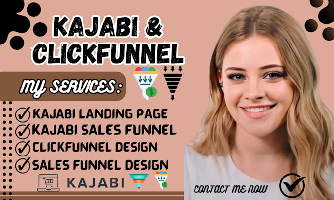 Gig Preview - Design kajabi landing page , kajabi sales funnel,clickfunnel sales funnel