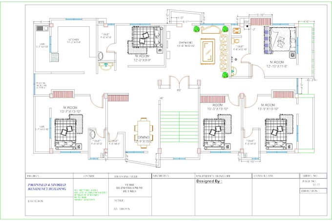 Gig Preview - Design your house plans and 2d floor layouts using autocad